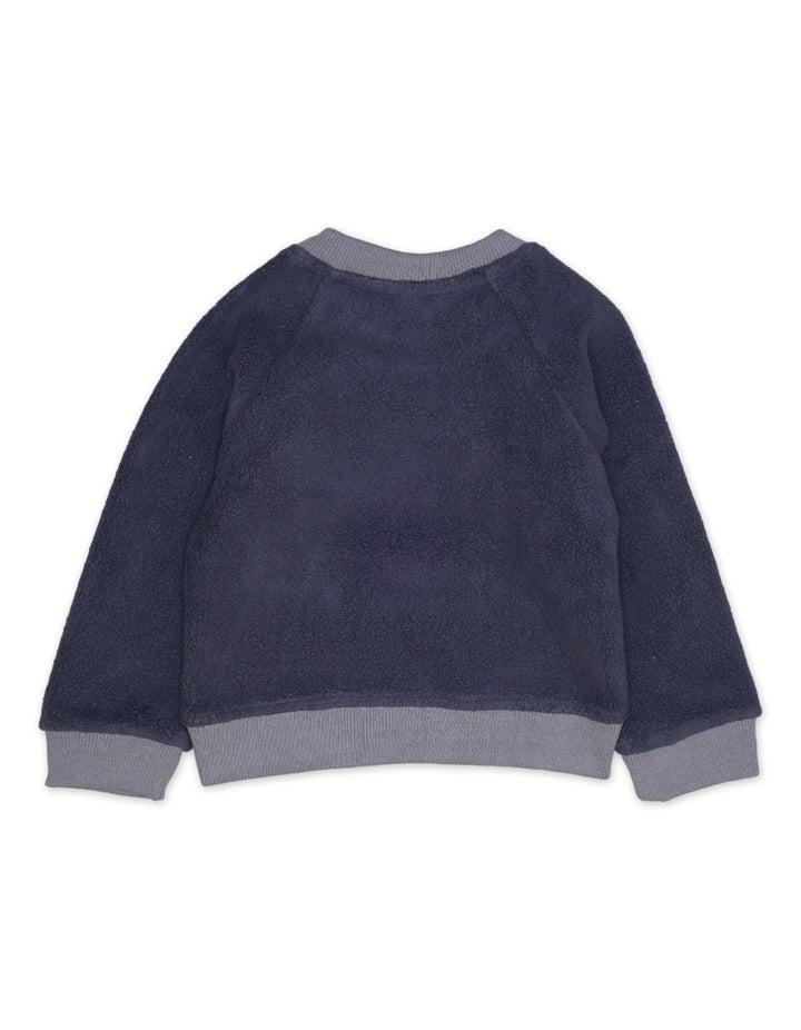 Sweatshirt Embroidery Face Grey Infant Boys