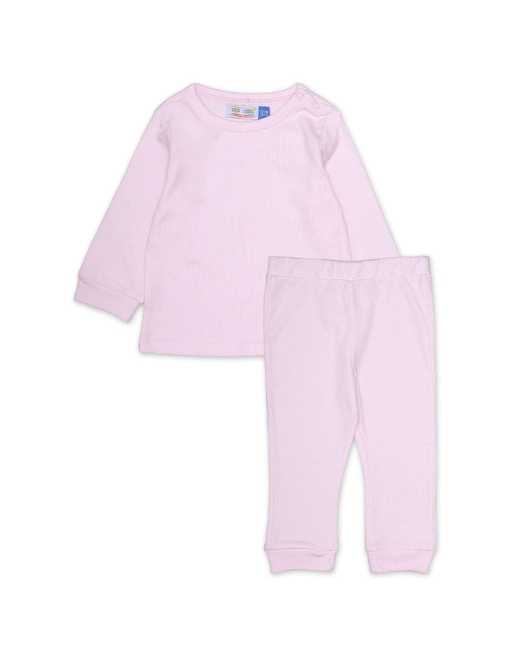 Night Suit 2 Pcs Light Pink for Girls