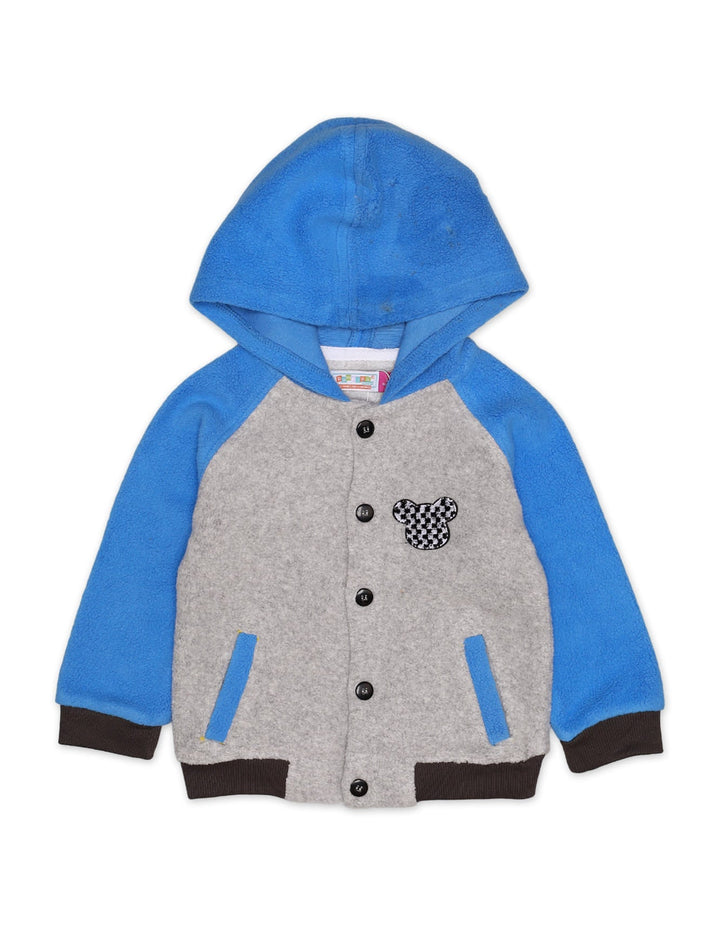 Hoodie With Furr Blueinfant Boys