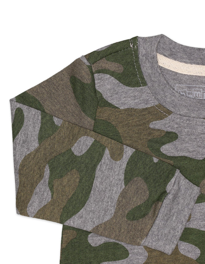 T Shirt Fullsleeves Terry Camo Toddler Boys