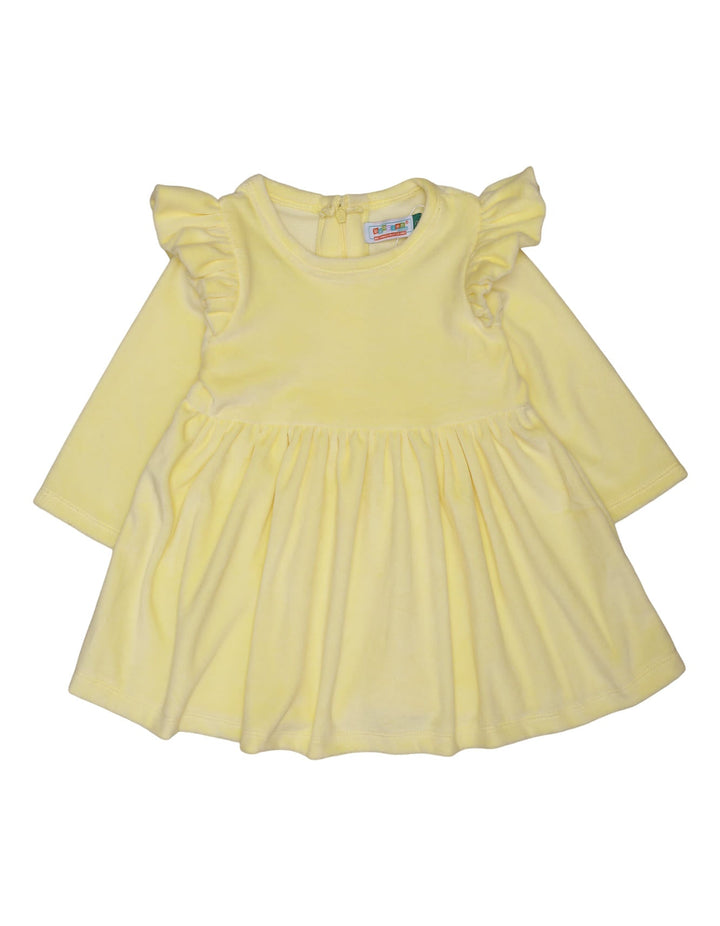 Frock Shoulder Frill Yellow for Girls