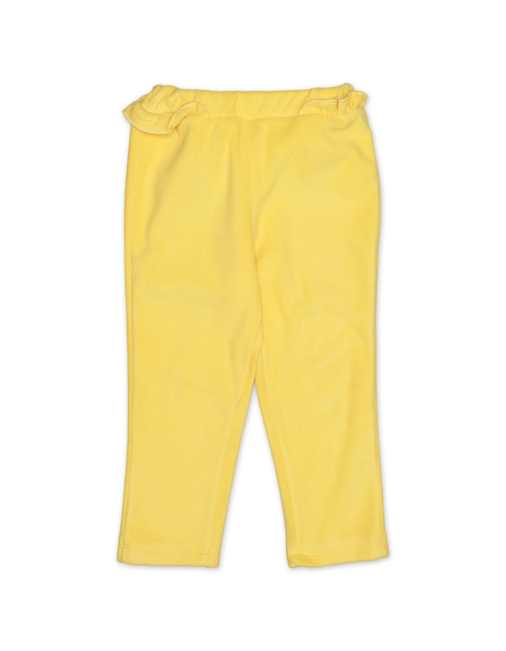 Pajama Fleeces Frill Yellow Infant Girls