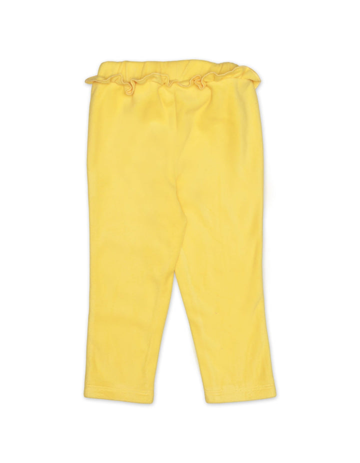 Pajama Fleeces Frill Yellow Infant Girls