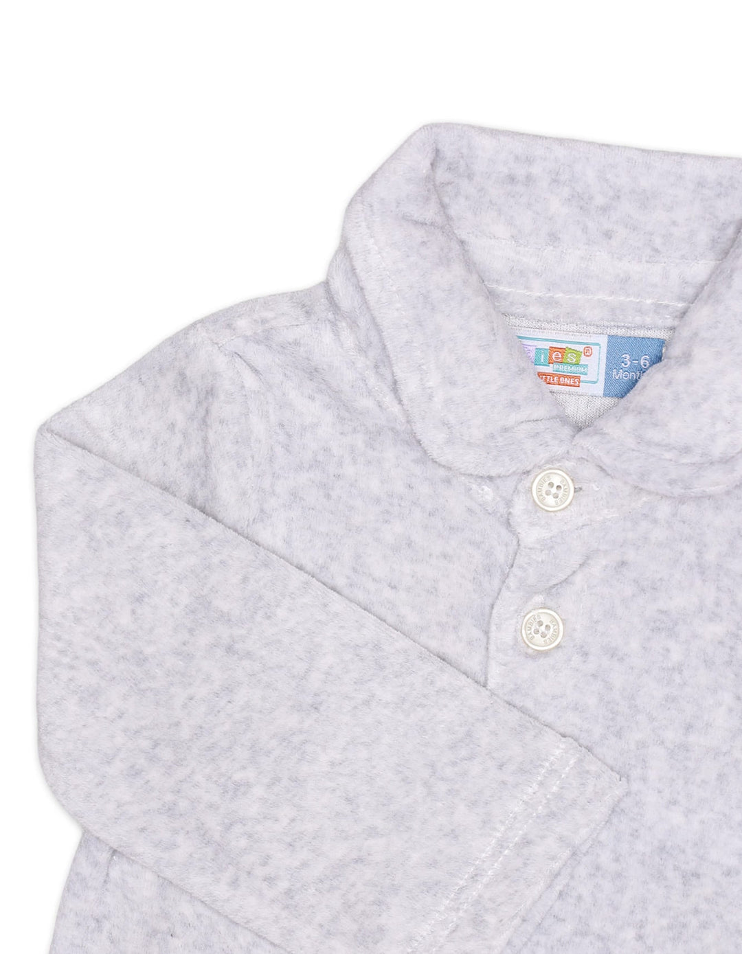 Zubaida's Shirt Collar Style H.Grey Infant Unisex