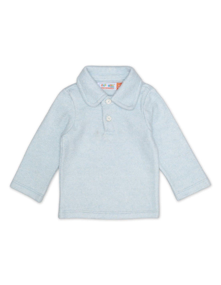 Shirt Collar Style Sky Blue Infant Unisex