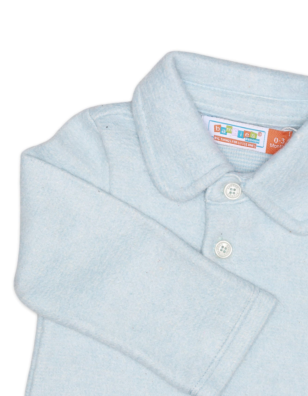 Shirt Collar Style Sky Blue Infant Unisex