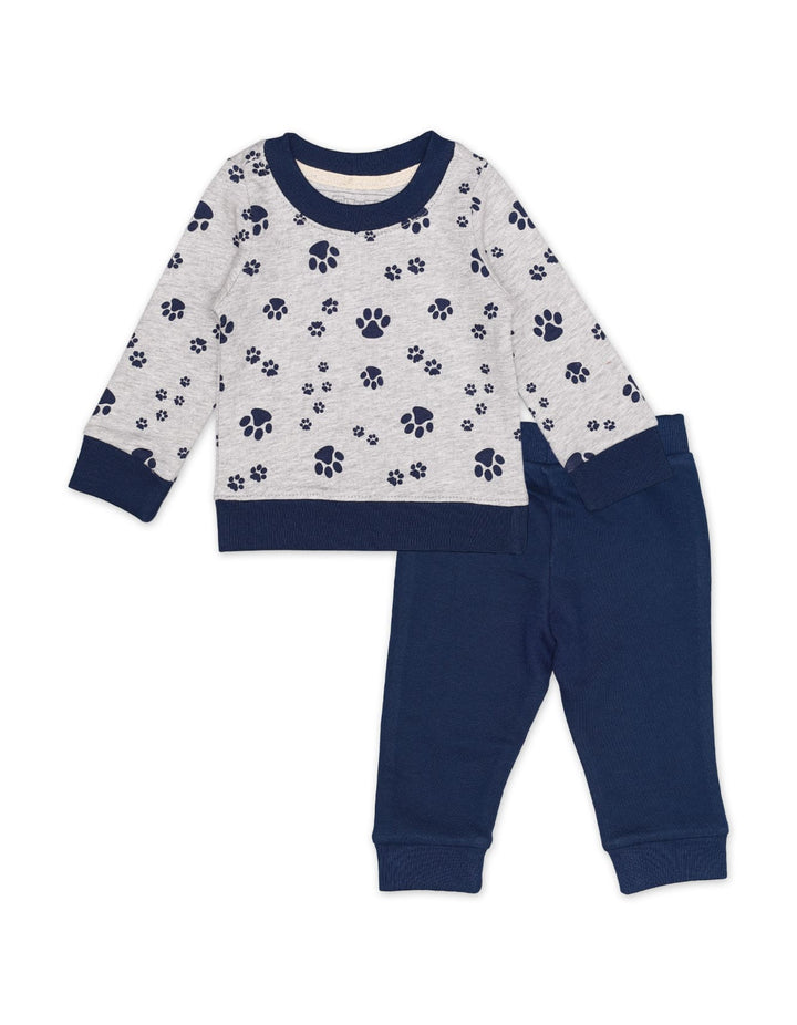 Suit 2 Pcs Foot Print Infant Boys