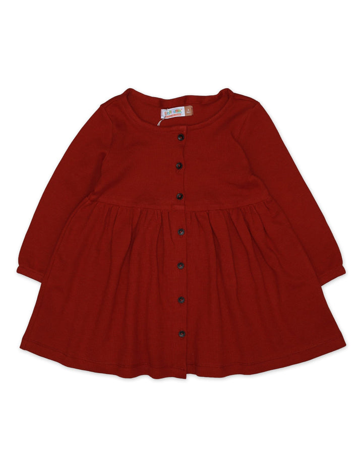 Frock Gather Maroon Toddler Girls