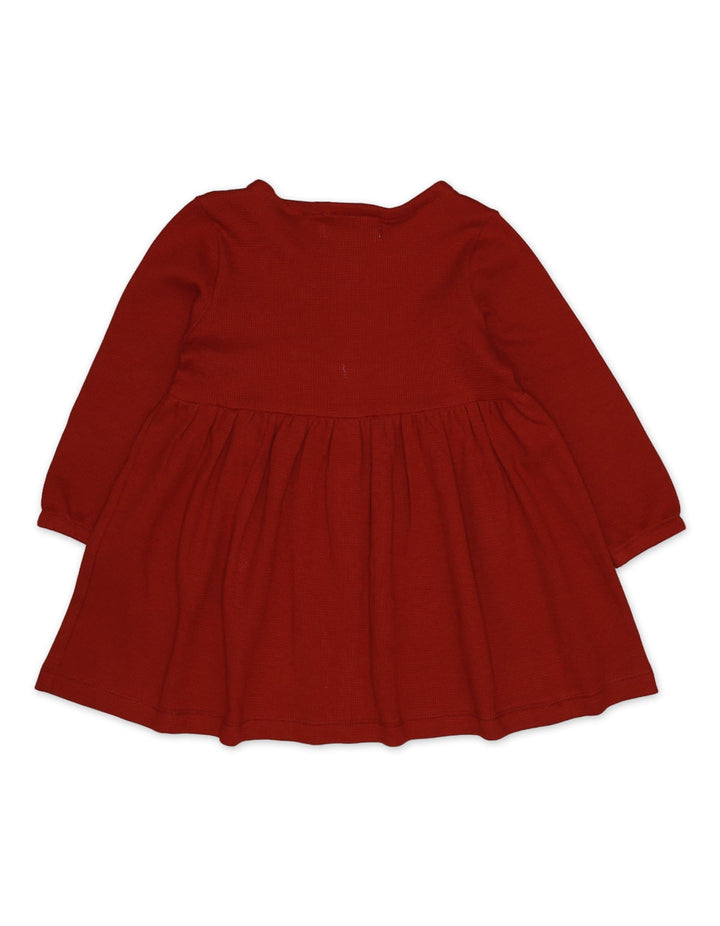 Frock Gather Maroon Toddler Girls