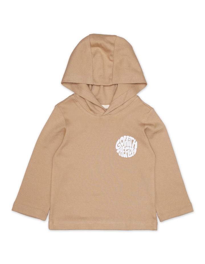 Hoodie Go With The Flow Beige for Boys