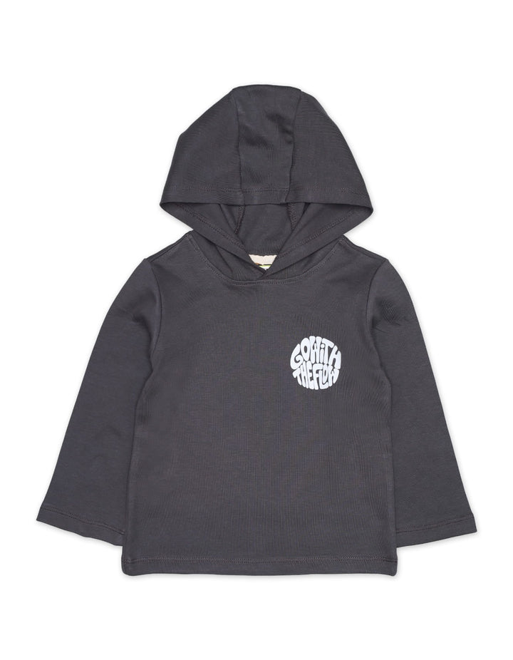 Hoodie Go With The Flow Charcoal for Boys