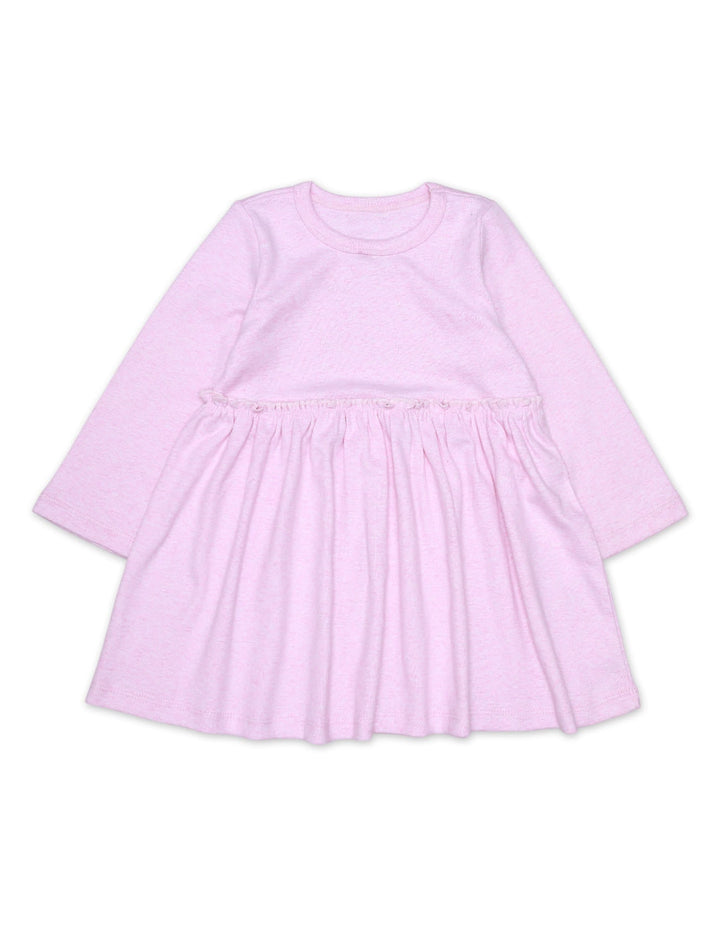 Frock Ruffle Rib Peachy Pink for Girls