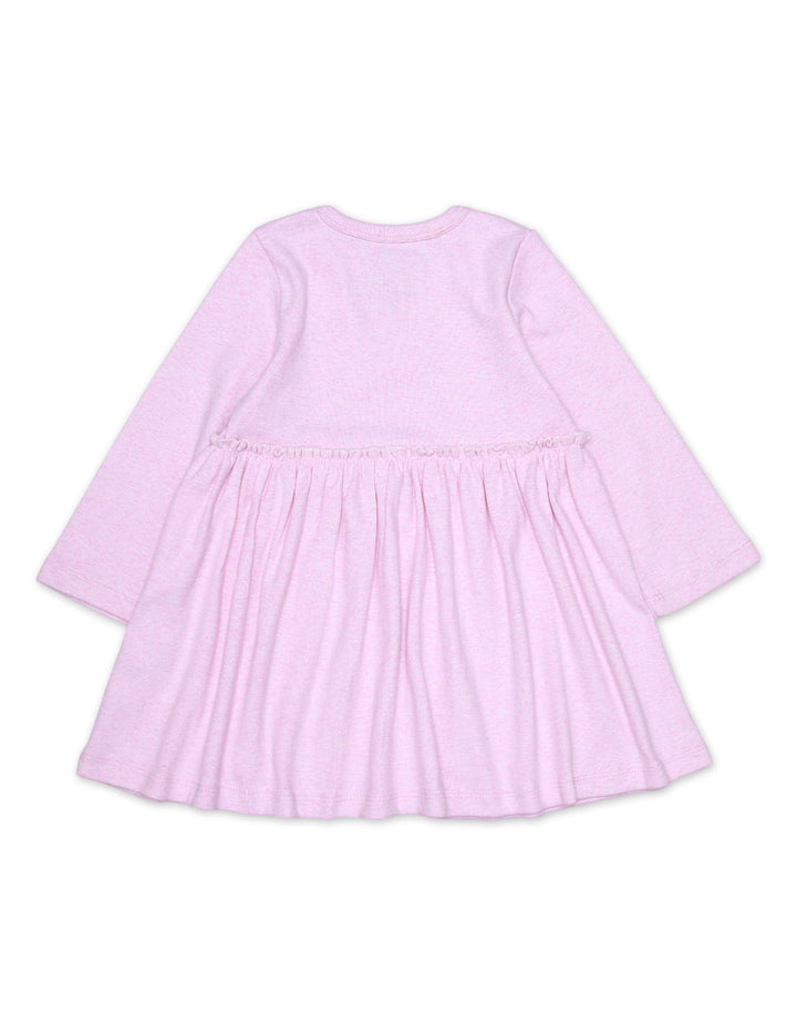 Frock Ruffle Rib Peachy Pink for Girls