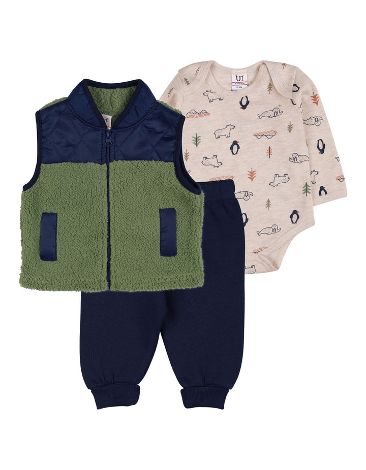 Zubaida's Bodysuit 3 Pcs Dinos Blue - Zubaidas Official™