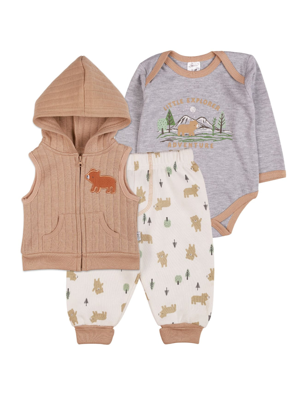 Zubaida's Bodysuit 3 Pcs Bear - Zubaidas Official™