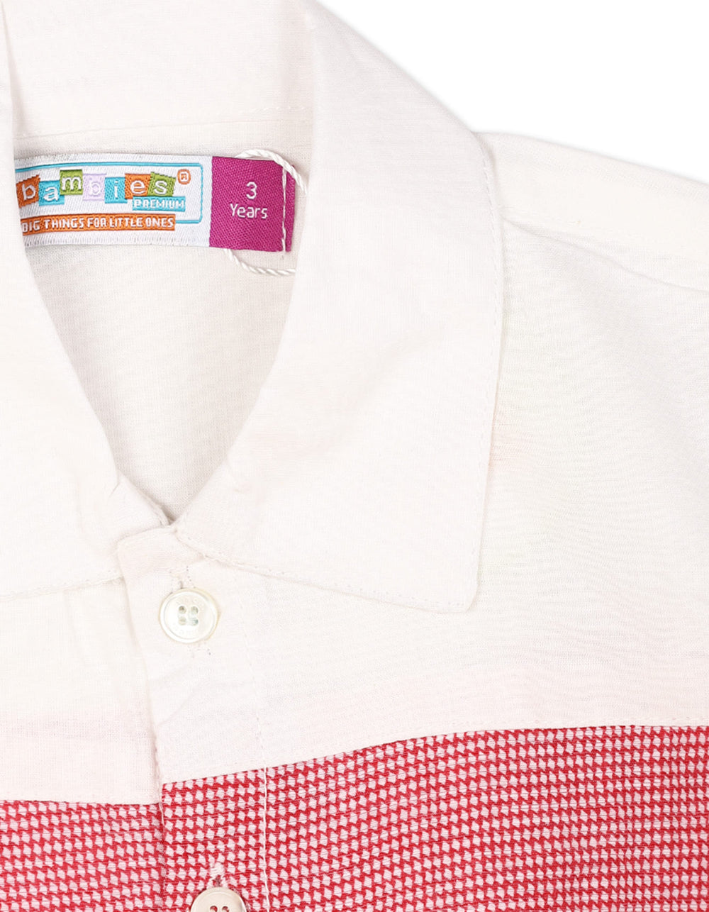Zubaida's Retro Style Two-Tones Short-Sleeves Shirt - Zubaidas Official™