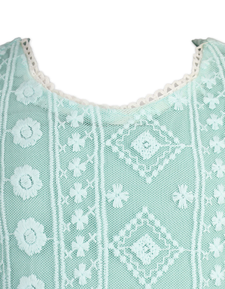 Zubaida's Elegant Garden Serenade Embroidered Dress, - Zubaidas Official™