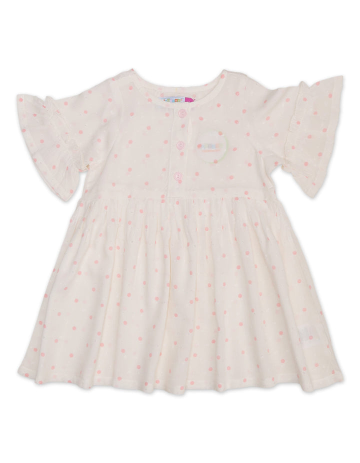 Zubaida's Charming & Delicate Polka Dots Dress - Zubaidas Official™