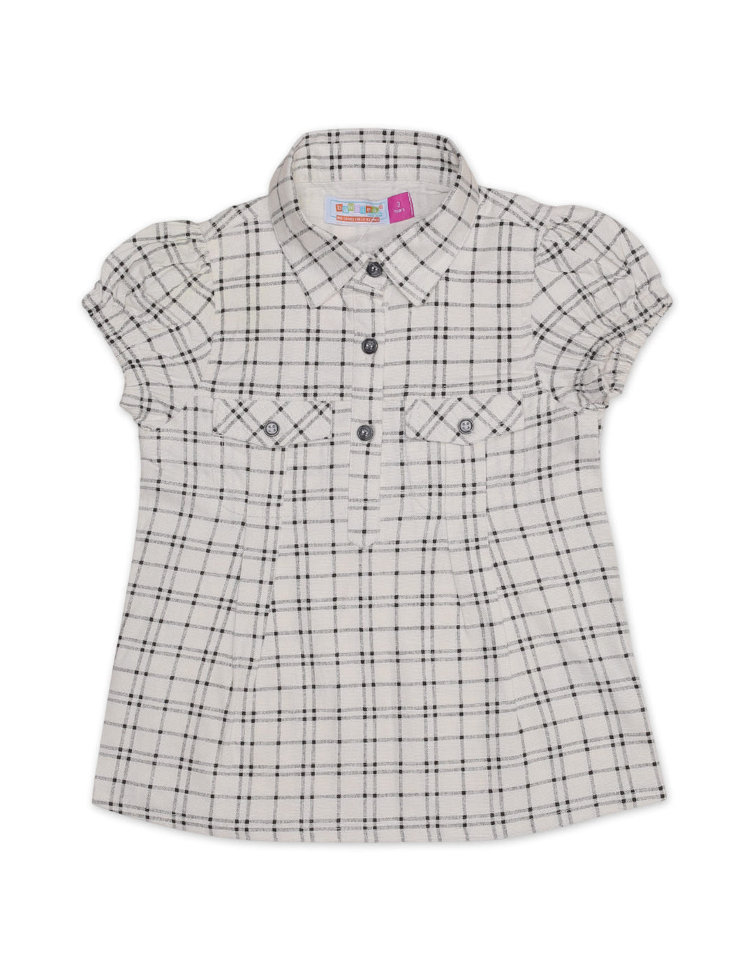 Zubaida's Short-Sleeves Checkered Top - Zubaidas Official™