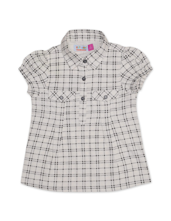 Zubaida's Short-Sleeves Checkered Top - Zubaidas Official™