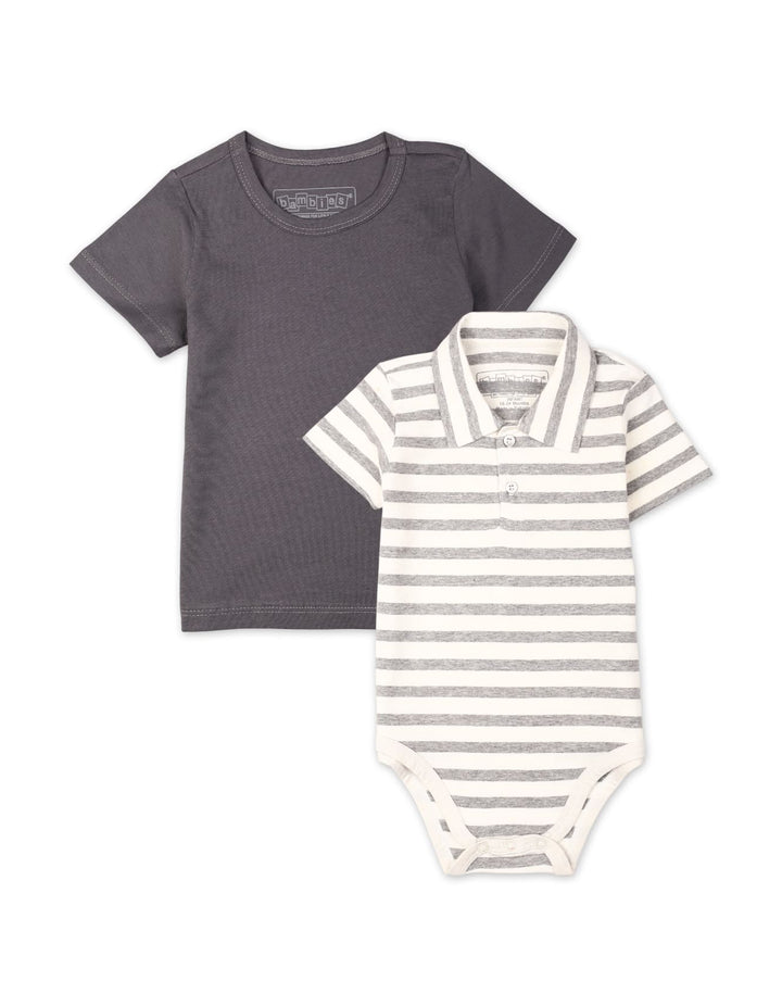 Zubaida's 2 Pcs Polo Bodysuit & T-Shirt