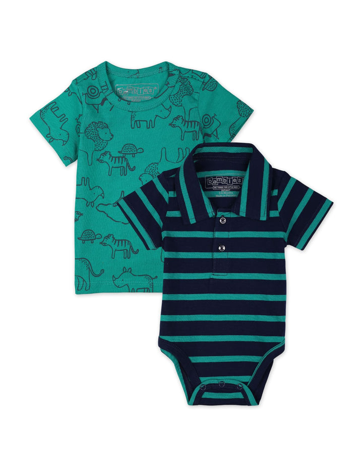 Zubaida's 2 Pcs Polo Bodysuit & T-Shirt - Zubaidas Official™