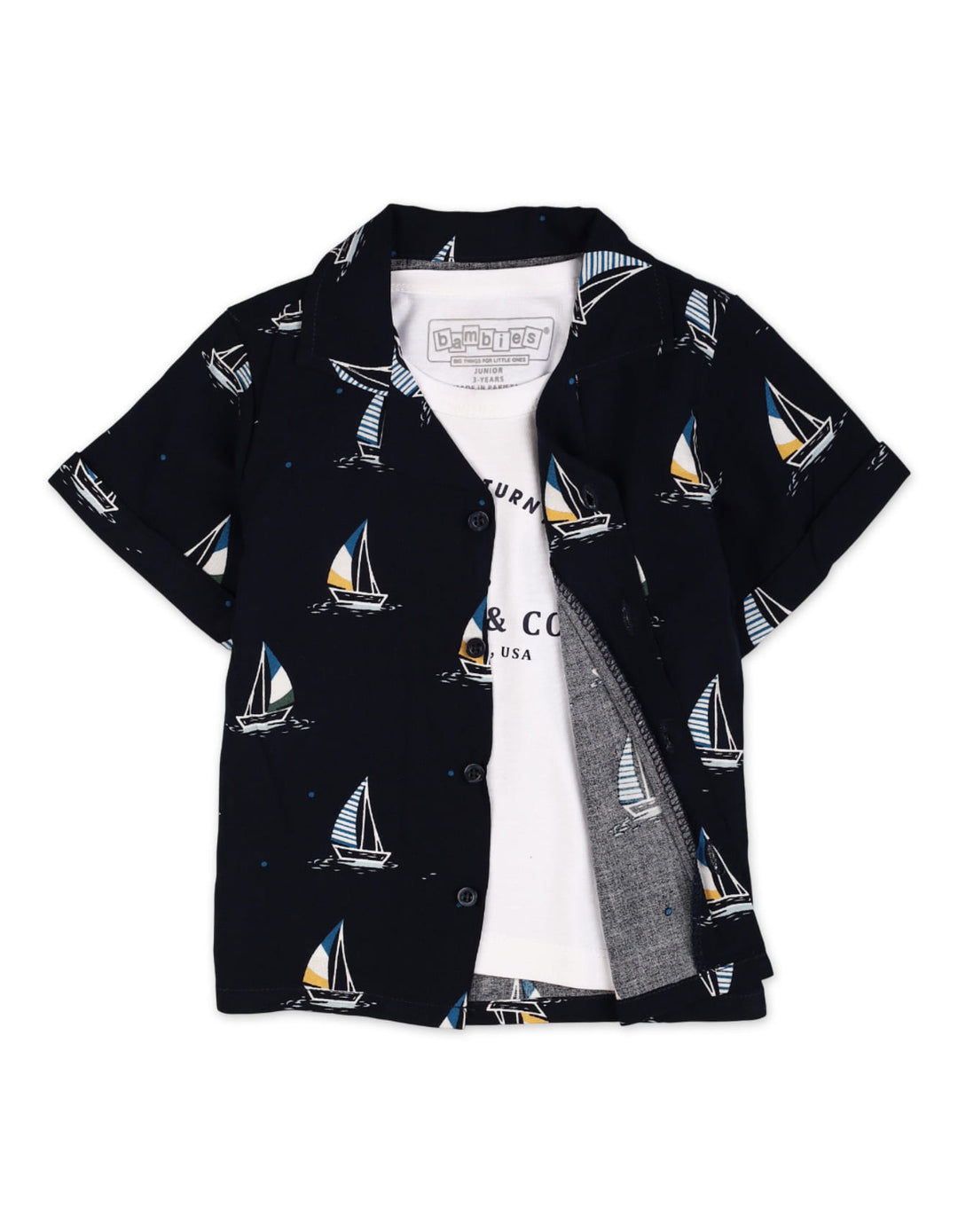 Zubaida's "Nautical Sailboat" Shirt with Sando - Zubaidas Official™