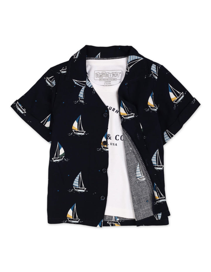 Zubaida's "Nautical Sailboat" Shirt with Sando - Zubaidas Official™