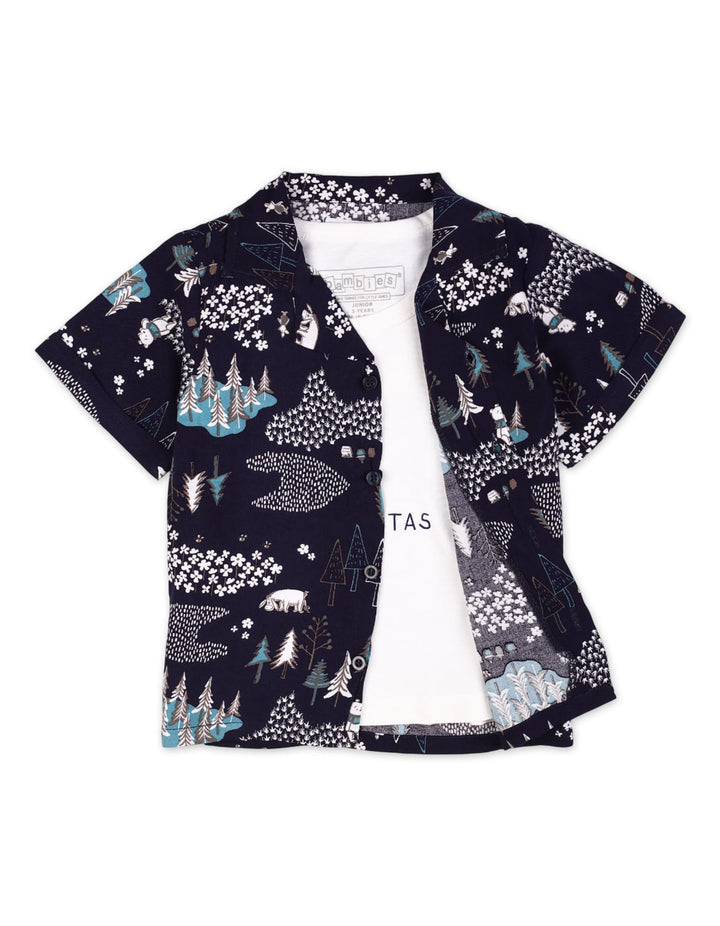 Zubaida's Whimsical Winter Forest Shirt with Sando - Zubaidas Official™