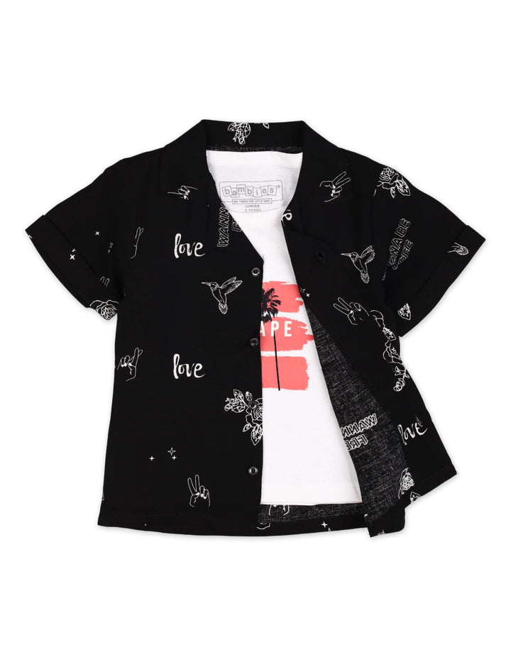 Zubaida's Conversational Print Shirt with Sando - Zubaidas Official™