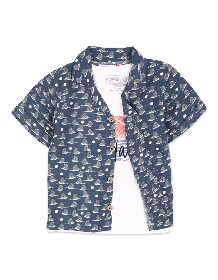 Zubaida's Whimsical Bird Print Shirt with Sando - Zubaidas Official™