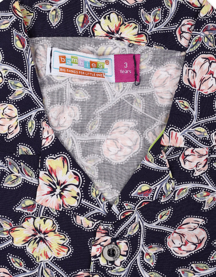 Zubaida's Vibrant "Blossoms" Button-Down Shirt - Zubaidas Official™