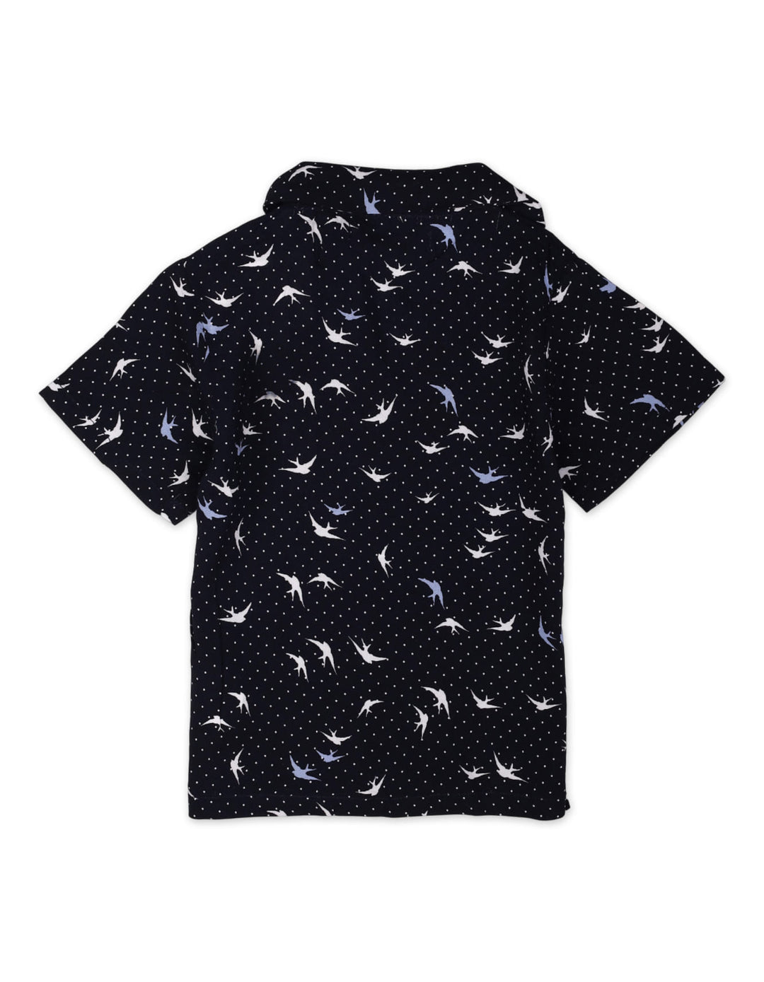 Zubaida's Vibrant "Dots & Swallows" Button-Down Shirt - Zubaidas Official™