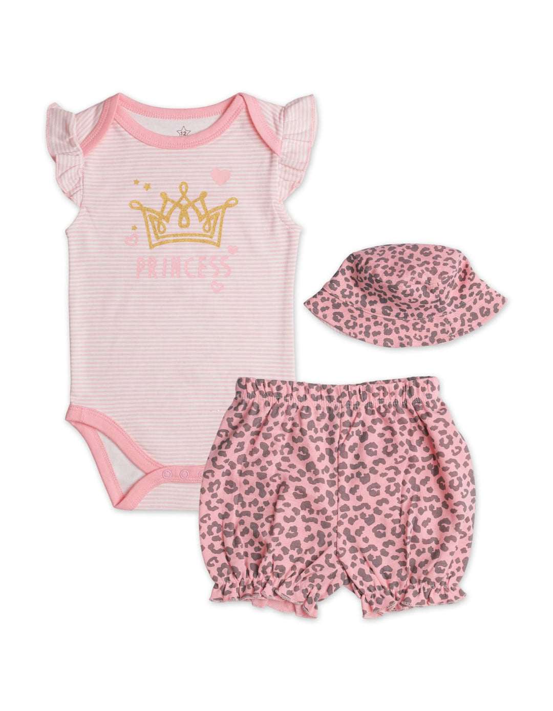 Zubaida's Princess 3 Pcs Bodysuit Set with a coordinating Hat - Zubaidas Official™
