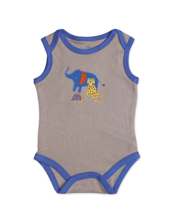 Zubaida's Safari 3 Pcs Bodysuit Set with a coordinating Hat