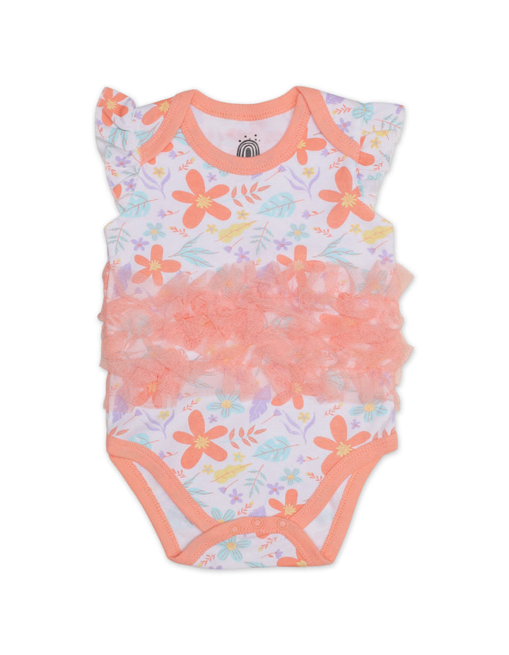 Zubaida's Floral & Fruity 3 Pcs Bodysuit Set with a coordinating Headband - Zubaidas Official™