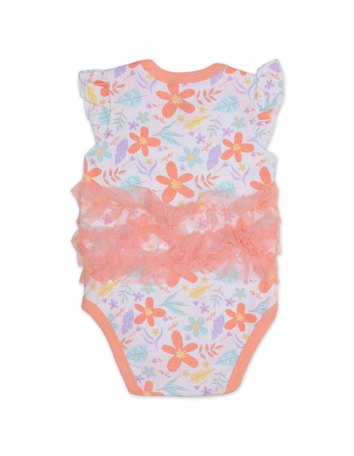 Zubaida's Floral & Fruity 3 Pcs Bodysuit Set with a coordinating Headband - Zubaidas Official™