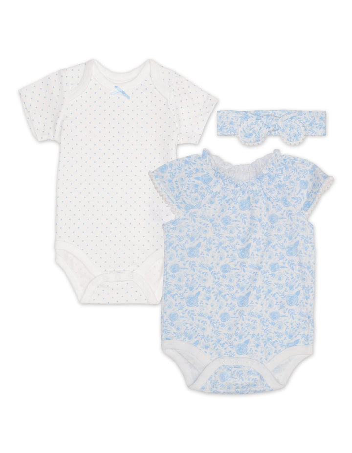 Zubaida's Stylish 3 Pcs Bodysuit Set with a coordinating Headband - Zubaidas Official™