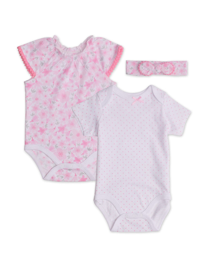 Zubaida's Stylish 3 Pcs Bodysuit Set with a coordinating Headband - Zubaidas Official™