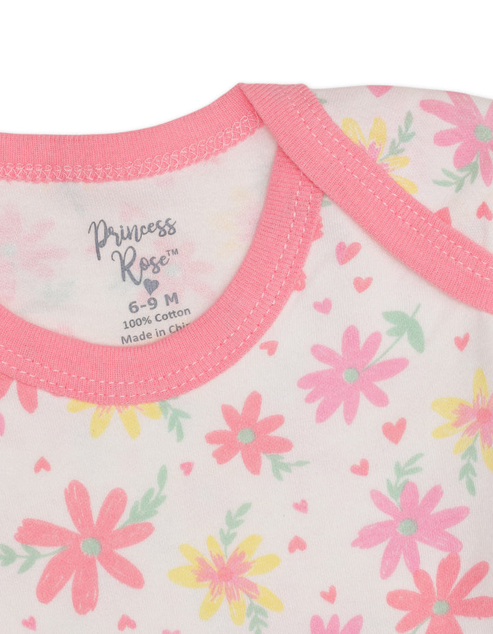Zubaida's Floral 3 Pcs Bodysuit Set with a coordinating Headband - Zubaidas Official™