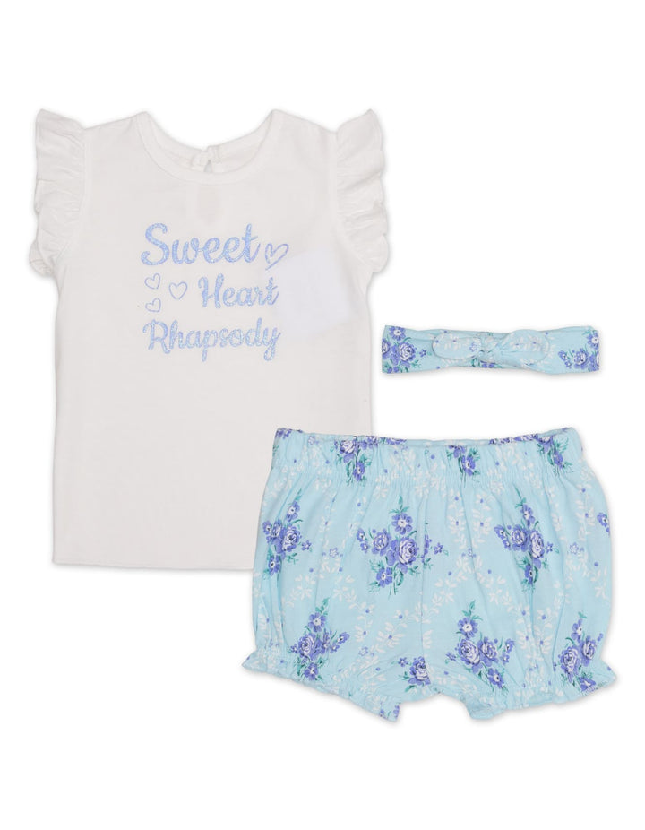 Zubaida's Charming 3 Pcs Suit Sey with a coordinating Headband - Zubaidas Official™