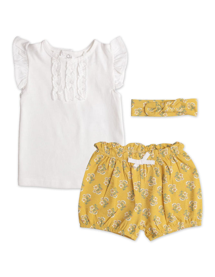 Zubaida's Elegant 3 Pcs Suit Set with a coordinating Headband - Zubaidas Official™