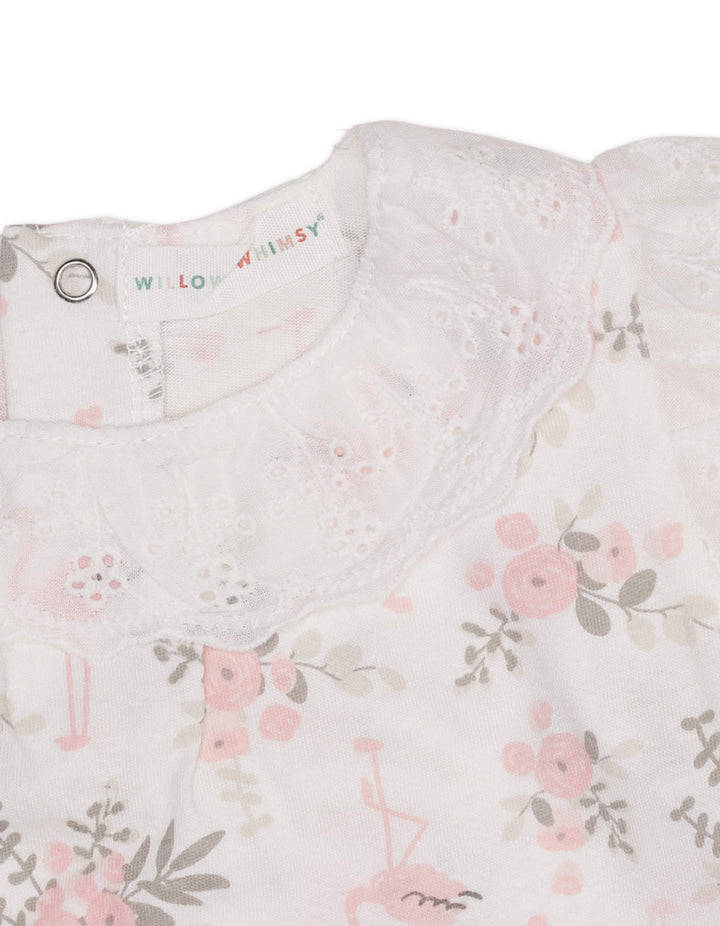 Zubaida's Floral 3 Pcs Suit Set with a coordinating Headband - Zubaidas Official™