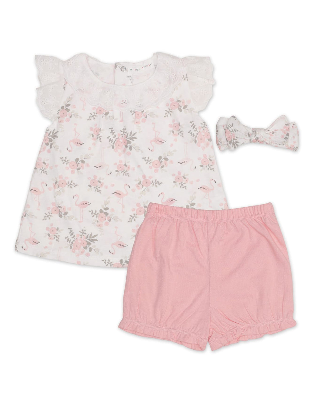 Zubaida's Floral 3 Pcs Suit Set with a coordinating Headband - Zubaidas Official™