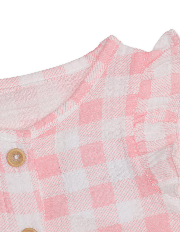 Zubaida's Gingham 3 Pcs Suit Set with a coordinating Headband - Zubaidas Official™