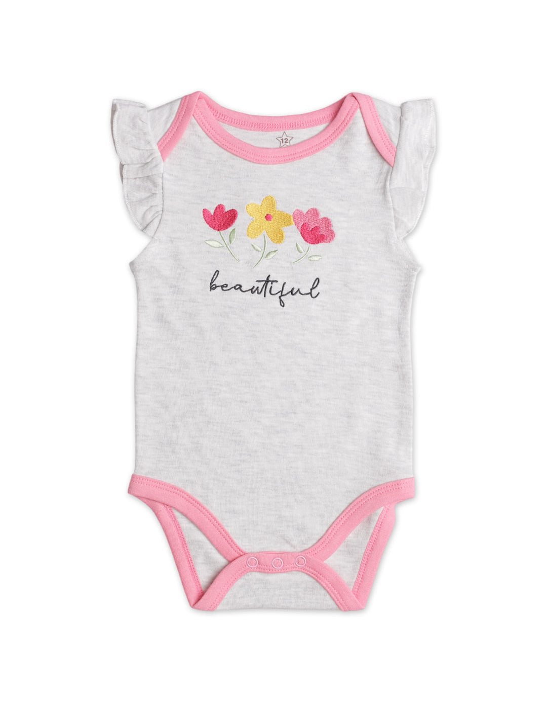 Zubaida's Floral 3 Pcs Bodysuit Set with a coordinating Hat - Zubaidas Official™
