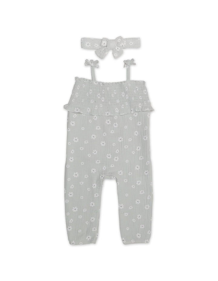 Zubaida's Floral Sleeveless Jumpsuit with a coordinating headband - Zubaidas Official™