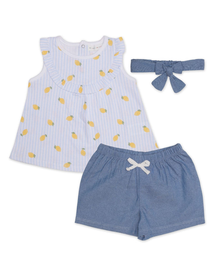 Zubaida's Adorable 3 Pcs Suit Set with a coordinating Headband - Zubaidas Official™