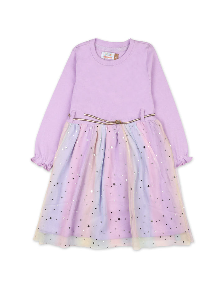 Girls Fancy Dresses Bambies Glitter Mesh Lilac at Zubaidas