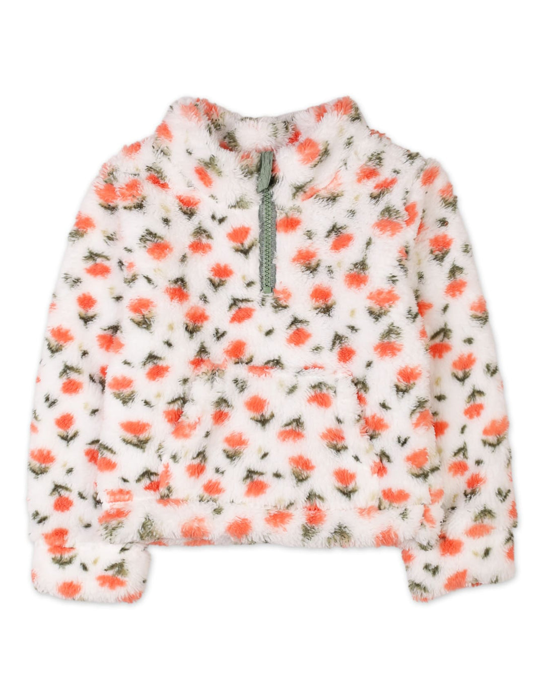 Baby Girls 2 Pieces Winter Outfit Bambies Floral White and Green at Zubaidas - Zubaidas Official™